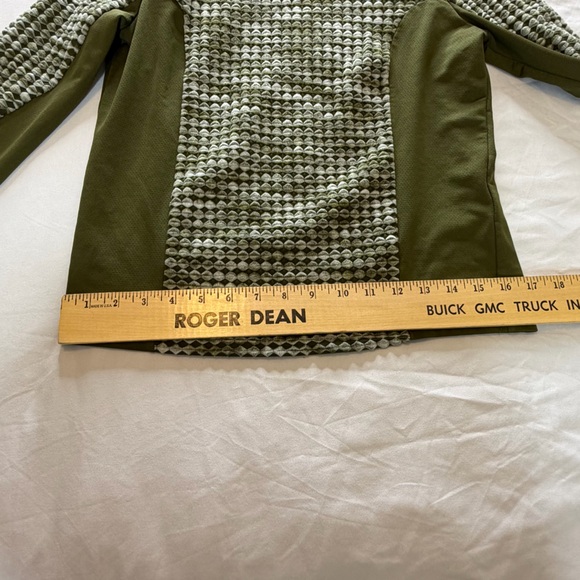 Nike Pro Hyperwarm Thermal Training Top Olive Green Textured Performance Medium - Picture 7 of 8